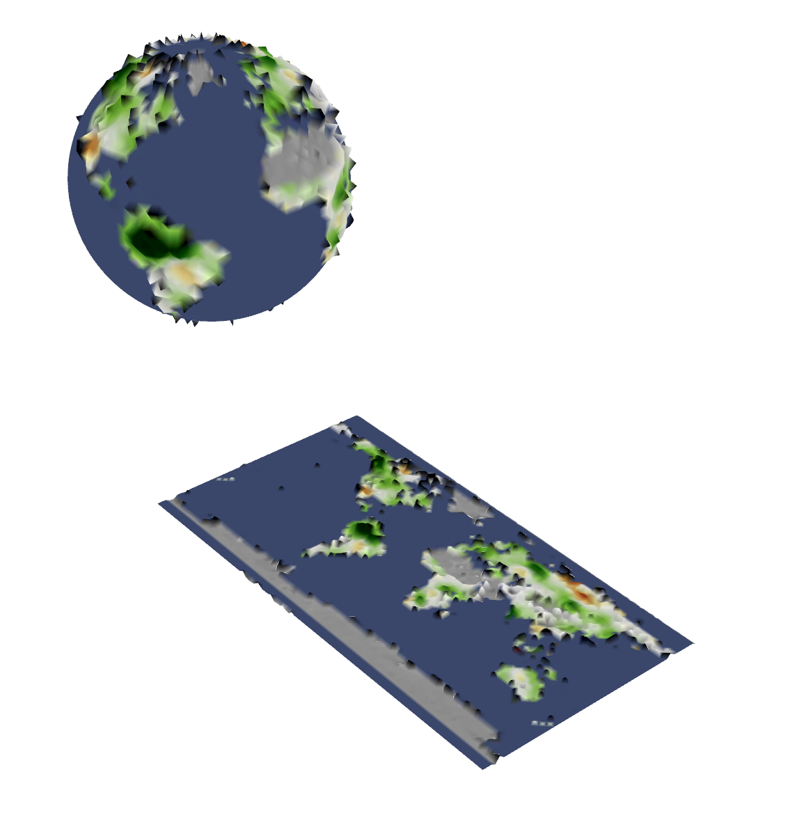 rendered images of the vegetation of the earth